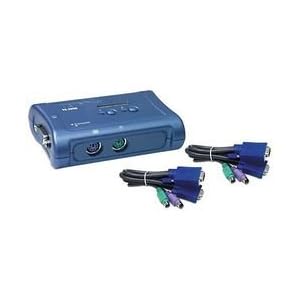 TRENDnet 2-Port PS/2 KVM Switch Kit (Includes 2x KVM Cables) TK-205K (Blue)