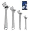 4 Pc Adjustable Wrench Set