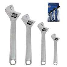 4 Pc Adjustable Wrench Set