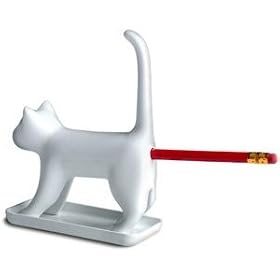Sharp End Pencil Sharpener - Cat's Meow - Assorted Colors (White & Black)