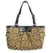 Women's Gallery Khaki/Chocolate Jacquard Tote: Khaki/Chocolate Tote