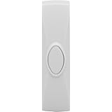GE 19210 Wireless Push Button Door Chime Replacement, White