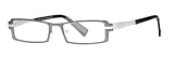 Scojo Hubert Street Mens Reading Glasses with Scojo Branded Case -- Etched Silver by