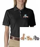 Embroidered Shirt - Women's Polo Shirt with jungle animals