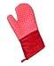 LURCH Kochhandschuh/Backhandschuh aus Silikon u. Textil / Ofenhandschuh / Topflappen, rot