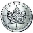 1 OZ. CANADA MAPLE LEAF SILVER, YEAR 2009, UNCIRCULATED