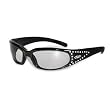 Marilyn-3 Foam Padded Sunglasses, Motorcycle Atv Sports Eyewear Clear Lenses