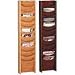 Buddy Products 612-16 12-Pocket literature display wall rack, mahogany