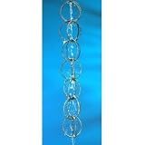 Rain Chain - Double Linked Hoops - Antiqued Copper (Antiqued Copper) (72H x 6W x 1D)