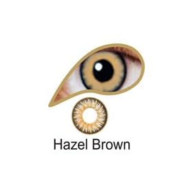 Coloured Contact Lenses with Free Solution and Case - Hazel Brown (3 Months)