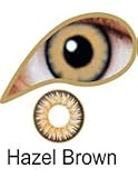 Coloured Contact Lenses with Free Solution and Case - Hazel Brown (3 Months)