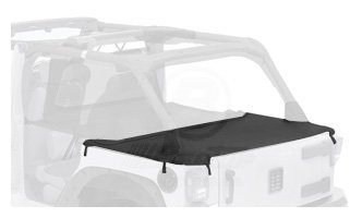 Bestop 90031-35 Black Diamond Duster Deck Cover for 07-12 Wrangler Unlimited (with factory soft top hardware removed) image