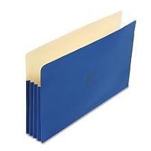Wilson Jones Colorlife Recycled (50%) Expanding File Pockets, Legal Size, 3-1/2" Expansion, Dark Blue, 25/box, WCC74BL