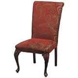 Traditional Accents 6002426 Fenmore Dining Chair - Red with Antique Mahogany Finish