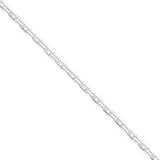 Sterling Silver Diamond-cut Open Link Cable Chain 7