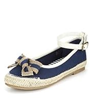 Bow Jute Trim Pump Shoes