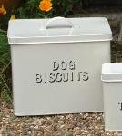 Cream Enamel Dog Food Storage Container