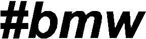 WHITE HASHTAG BMW LOGO VINYL DECAL STICKER