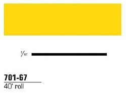 3M 70167 Scotchcal Striping Tape, Bright Yellow, 1/16 in x 40 ft