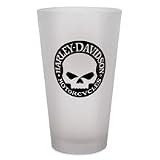 Harley-Davidson® Skull Pint Beer or Cocktail Glasses. Set of four 16 oz. pint glasses. Satin finish. 99342-08V