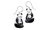 Clearly Charming Panda Mother & Baby Silver and Enamel Earrings
