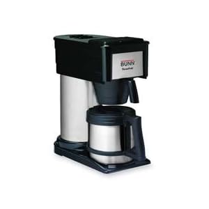 Bunn-O-Matic Corporation Products - Home Brewer 10-Cup 7-1/10"x13-4/5"x14-1... BK/STST - Sold as 1 EA - 10-cup Thermofresh Home Brewer offers a stainless steel vacuum-insulated carafe that keeps coffee hot without overheating. Brew 10 cups of perfect coffee in 3 minutes. Internal thermostat keeps water at ideal brewing temperature. Patented sprayhead design improves coffee flavor extraction. Unbreakable double-wall carafe is dishwasher-safe and includes a convenient close-and-brew lid. Home b