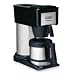 Bunn-O-Matic Corporation Products - Home Brewer, 10-Cup, 7-1/10x13-4/5x14-1/3, BK/STST - Sold as 1 EA - 10-cup Thermofresh Home Brewer offers a stainless steel vacuum-insulated carafe that keeps coffee hot without overheating. Brew 10 cups of perfect coffee in 3 minutes. Internal thermostat keeps water at ideal brewing temperature. Patented sprayhead design improves coffee flavor extraction. Unbreakable double-wall carafe is dishwasher-safe and includes a convenient close-and-brew lid. Home b