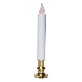 Gerson 45207 LED CANDOLIER W BRASS BASE Battery Operated Candle Light by Gerson