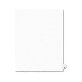 Avery-Style Legal Side Tab Divider, Title: 50, Letter, White, 25/Pack
