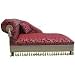 Fantasy Furniture Cleopatra Chaise Red/Gold Pattern
