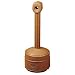 Justrite 26806T Polyethylene Personal Smokers Cease Fire Cigarette Butt Receptacle, 1 Gallon Capacity, 11" OD x 30" Height, Terra Cotta