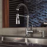 Kraus KPF-1612 Single Lever Pull Out Kitchen Faucet, Chrome