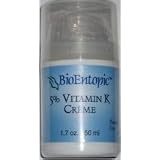 Bioentopic 5% Vitamin K Creme with 2% Horse Chestnut and 1% CoQ10 by Biocentric Labs - 2oz.