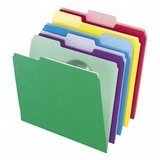 Pendaflex 02086 Pendaflex File Folders W/InfoPocket, 1/3 Cut, Top Tab, Letter, Assorted, 30/Pk