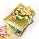 Piearth ピアース ジュエリーボックス クリスタル 宝石箱 NO147 ローズブック グリーン 147-1 GR