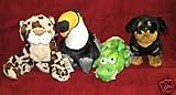 Webkinz Crocodile, Toco Toucan, Rottweiler, Leopard New