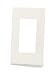 Leviton 80301-0SW 1-Gang Decora Plus Wallplate Screwless Snap-On Mount, White