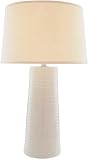 Lite Source LS-20830IVY Ashanti Ceramic Table Lamp, Ivory Base with Off-White Fabric Shade