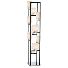 Possini Euro Design Ribbed Glass 10-Light Tower Floor Lamp