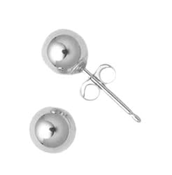 Sterling Silver Ball Earrings - 10.0 mm