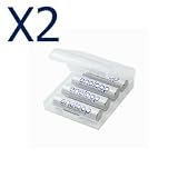 2 x Sanyo Eneloop AAA 4 Pack Batteries