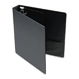 Cardinal 18721 Recycled Easy Open D-Ring Binder W/Label Holder, 1-1/2 Capacity, Black