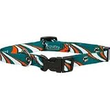 Miami Dolphins Adjustable Pet Dog Collar (Small)