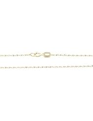 14K Yellow Gold 0.9mm Twist Serpentine Chain Necklace Spring Ring Clasp 18"
