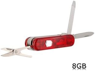 Multifunction Folding Knife 8GB USB Flash Drive with Ballpoint Pen (Red)