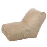 Comfort Research Frameless VEGAS CHAIR Twill Blueberry 34W x 24D x 32 High Fuf Foam Filled Poof Foof