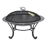Asia Direct - AD115-S - Round Outdoor Fire Pit - Stainless Steel - 35 in.