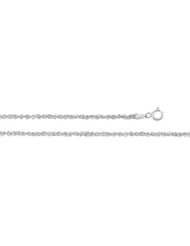 Clevereves 14K White Gold 07.50 Inch Sparkling Singapore Bracelet