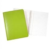 Lime Bright Leather Refillable Notebook