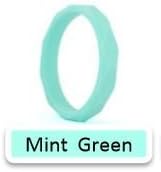 Best Baby BPA Free Teether, Chewable Silicone Sensory Toy &amp; Organic Nursing Necklace (Rainbow Zoo) (Mint Green Teething Bracelet)